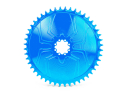 ALUGEAR Chainring round Aero Direct Mount | 1-speed narrow-wide Cannondale Hollogram Road/CX/Gravel 46 Teeth blue
