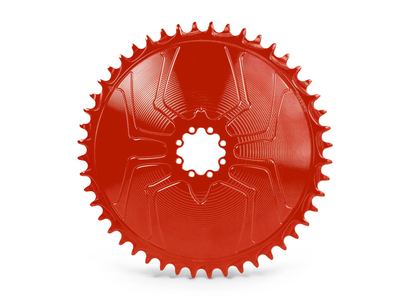ALUGEAR Chainring round Aero Direct Mount | 1-speed narrow-wide Cannondale Hollogram Road/CX/Gravel 50 Teeth red