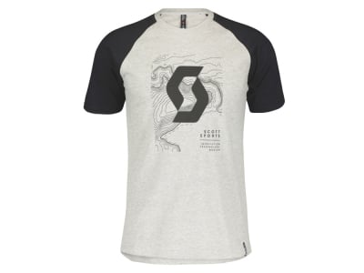 SCOTT T-Shirt Icon Raglan | light grey melange / black