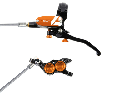 HOPE Scheibenbremse Tech 4 E4 | einzeln orange Hinterradbremse Stahlflex