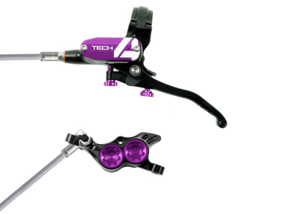 HOPE Scheibenbremse Tech 4 E4 | einzeln purple Hinterradbremse Stahlflex