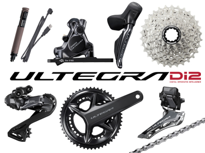 SHIMANO Ultegra Di2 Road Group R8170 hydraulic Disc Brake 2x12 170 mm 50 | 34 Teeth 11 - 30 Teeth Shimano SM-BBR60B | BSA