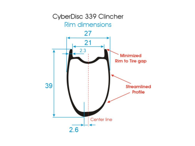 EXTRALITE Laufradsatz 28 Road CyberDisc 339 Clincher | Steckachse