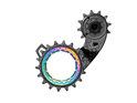ABSOLUTE BLACK Oversized Derailleur Cage System Hollowcage | SRAM AXS 12-speed PVD Rainbow