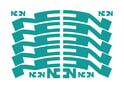 NONPLUS COMPONENTS Decal Set for Rims | 24 mm turquoise (#054)