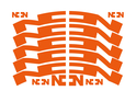 NONPLUS COMPONENTS Aufkleberset für Felgen | 24 mm orange (#034)