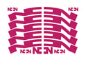 NONPLUS COMPONENTS Decal Set for Rims | 28 mm pink (#041)