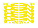 NONPLUS COMPONENTS Aufkleberset für Felgen | 28 mm schwefel gelb (#025)