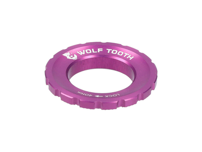 WOLFTOOTH Center Lock Ring for Quick Release and 12/15/20 mm Thru Axles | purple