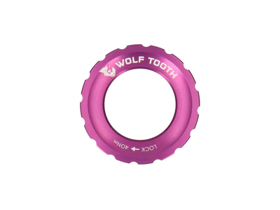 WOLFTOOTH Center Lock Ring für Schnellspanner und 12/15/20 mm Steckachsen | purple