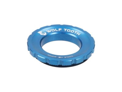 WOLF TOOTH Center Lock Ring for Quick Release and 12/15/20 mm Thru Axles | blue
