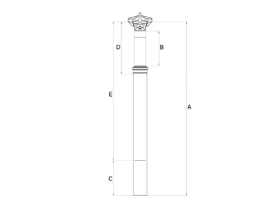 DT SWISS Sattelsttze D 232 Aluminium 30,9 mm | 60 mm | L1 Trigger fr Matchmaker
