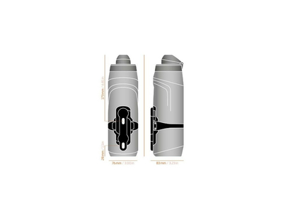 FIDLOCK TWIST bottle including cap + bike base Set clear | 800 ml