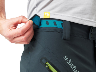 DIRTLEJ Bike Shorts Trailscout Waterproof steel blue/lime XXL