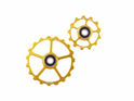 CERAMICSPEED Pulley Wheels Coated Aluminium | 13 & 19 Teeth for OSPW System gold