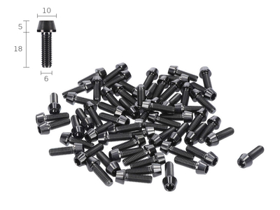Titanium Screw M6x18 conical black