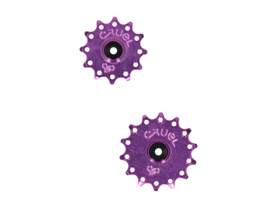 CRUEL COMPONENTS Schaltwerkröllchen Set 12/14 Zähne für SRAM Eagle 12-fach | purple