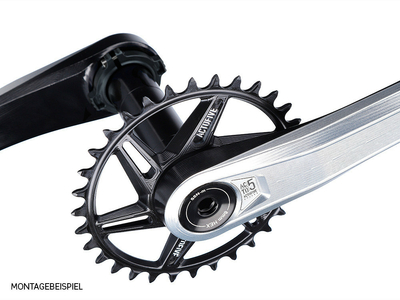 ACTOFIVE Kurbel Signature | SRAM 3-Loch Kettenblatt 28,99 mm SRAM DUB Welle | silber / schwarz