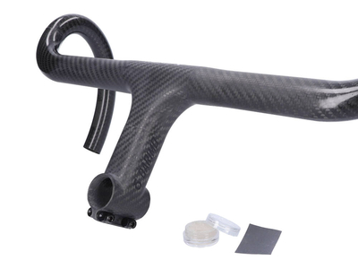 DARIMO CARBON Vorbau-Lenker-Einheit Nexum Carbon Road | 3K matt / Decals schwarz  400 mm 80 mm