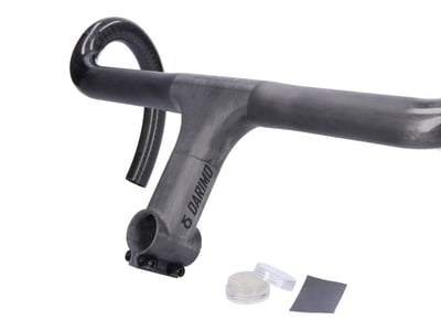 DARIMO CARBON Vorbau-Lenker-Einheit Nexum Carbon Road | UD matt / Decals schwarz  400 mm 90 mm