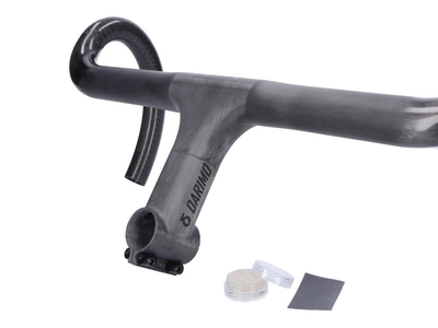 DARIMO CARBON Vorbau-Lenker-Einheit Nexum Carbon Road | UD matt / Decals schwarz  420 mm 90 mm