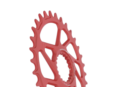 UNITE COMPONENTS Chainring oval Direct Mount | 1-fach narrow-wide for Shimano M9100 | M8100 | M7100 Crank BOOST | Firehouse Red