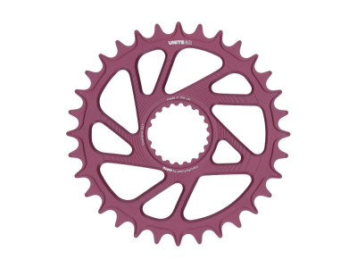 UNITE COMPONENTS Chainring round Direct Mount | 1-speed narrow-wide for Shimano M9100 | M8100 | M7100 Crank BOOST | Dark Cherry