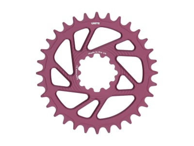 UNITE COMPONENTS Chainring round Direct Mount | 1-speed narrow-wide SRAM MTB 3-Bolt BOOST | Dark Cherry