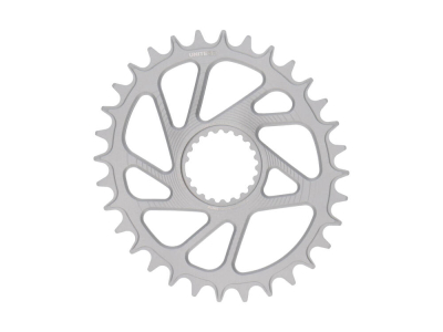 UNITE COMPONENTS Chainring oval Direct Mount | 1-speed narrow-wide for Shimano M9100 | M8100 | M7100 Crank BOOST | Crushed Silver 32 teeth
