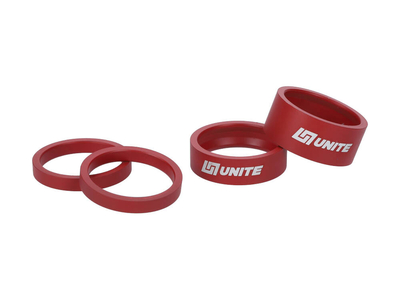 UNITE COMPONENTS Spacer Kit Aluminium 4-teilig | Firehouse Red