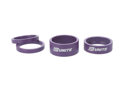 UNITE COMPONENTS Spacer Kit Aluminium 4-teilig | Bright Purple