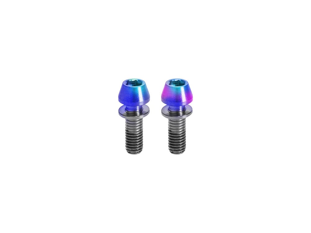 KOGEL BEARINGS Titanium Screw Set for Stem / Steerer Clamp | M5x16 | rainbow