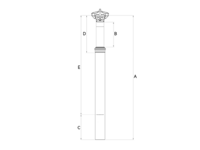 PRO Sattelstütze Tharsis DSP Vario intern | 200 mm 30,9 mm