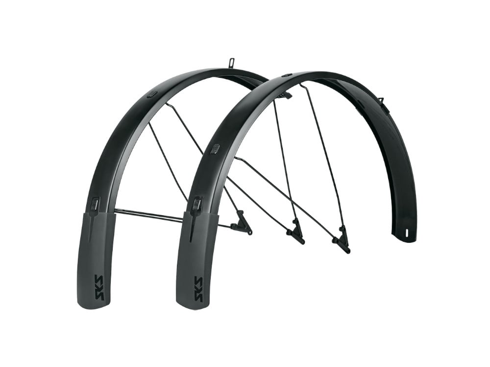 SKS Schutzblech Set 28" Bluemels Style | schwarz matt 75 mm
