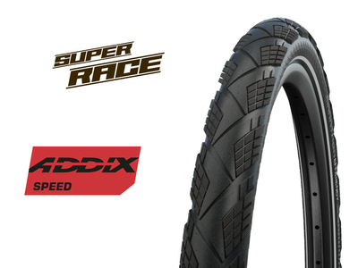 SCHWALBE Reifen Marathon Efficiency 28 x 2,00 | 50 - 622 ADDIX EVO V-Guard E-50 | Black-Reflex