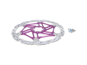 HOPE Bremsscheibe V4 Vented Floating Rotor innenbelüftet 203 mm | lila