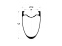 DUKE Felge 28" Baccara Ultra 42C SLS2 Disc UD-Carbon symmetrisch 24 Loch