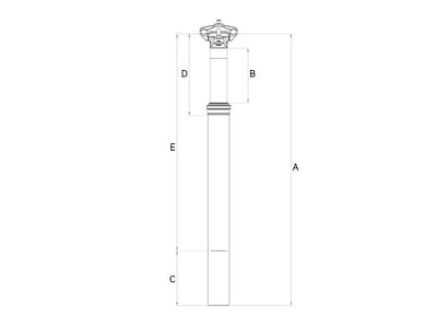 PRO Sattelsttze LT DSP Vario intern | 150 mm