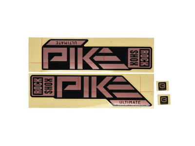 ROCKSHOX Sticker Decal Set for Pike Ultimate Matte Copper Foil / Gloss Black Casting