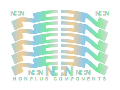 NONPLUS COMPONENTS Aufkleberset für Felgen | 28 mm silver rainbow