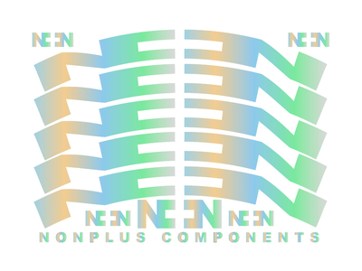 NONPLUS COMPONENTS Decal Set for Rims | 24 mm silver rainbow