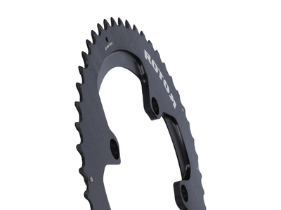 ROTOR Kettenblatt Q-Rings oval 2-fach LK 110 mm | 4 Loch fr Rotor ALDHU | Shimano Road Auen 56 Zhne