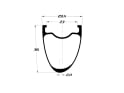 DUKE Felge 28" Baccara X 36 SLR2 UD-Carbon asymmetrisch 28 Loch