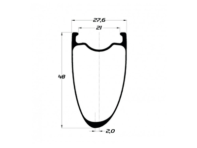 DUKE Felge 28 Baccara 48 SLR2 Disc UD-Carbon asymmetrisch 24 Loch