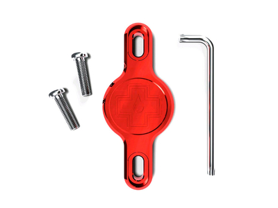MUC-OFF Secure Tag Holder 2.0 for Apple AirTag | red