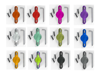 MUC-OFF Secure Tag Holder 2.0 for Apple AirTag | red
