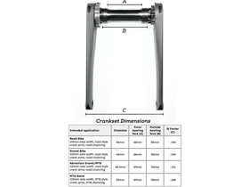 STURDY CYCLES Kurbelwelle Titanium | Road/Gravel/CX 115 mm