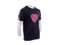 MALDITA BUENA SUERTE T-Shirt Heart Chain | black/fuchsie XL