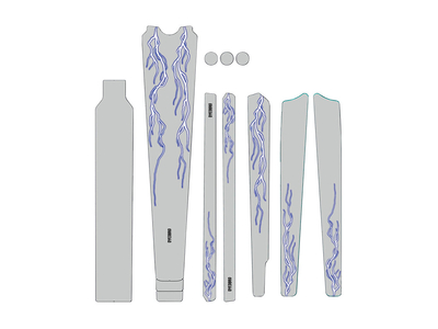 DYEDBRO Gravel Frame Protection Set Lightning | matte