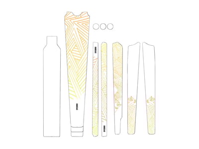 DYEDBRO Gravel Rahmenschutz Set Stay Free | matt color